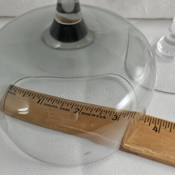 Fostoria  Glamour Gray Champagne Coupes 5" set-2 dessert glasses MCM minimalist - Picture 10 of 10